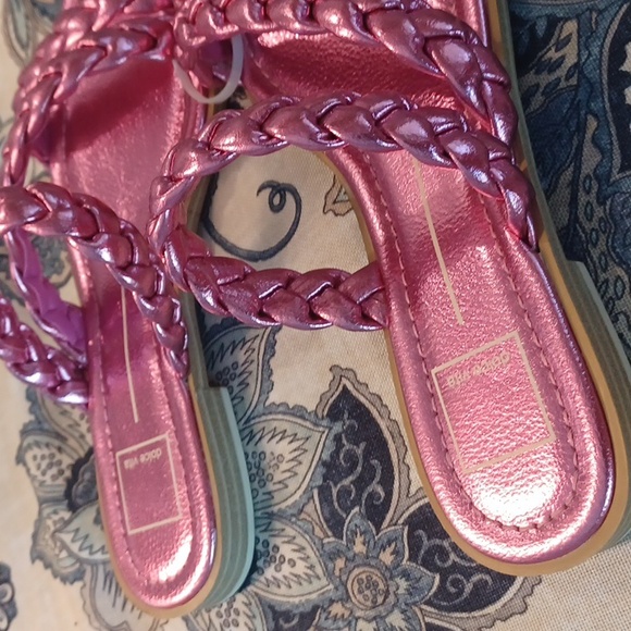 Women's Iman Asymmetrical Braided Band Slide Flat Sandals Dolce Vita sz 7 - Picture 6 of 7